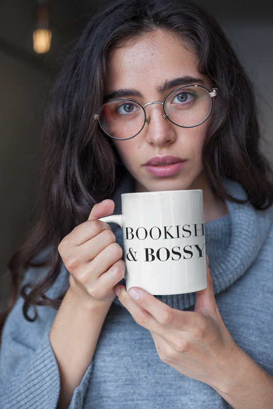 Bookish & Bossy Ceramic Mug - Perfect Gift for Book Lovers and Bosses